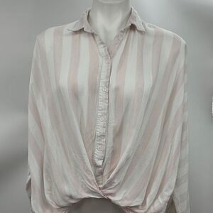 Umgee striped bat wing long sleeve top size medium